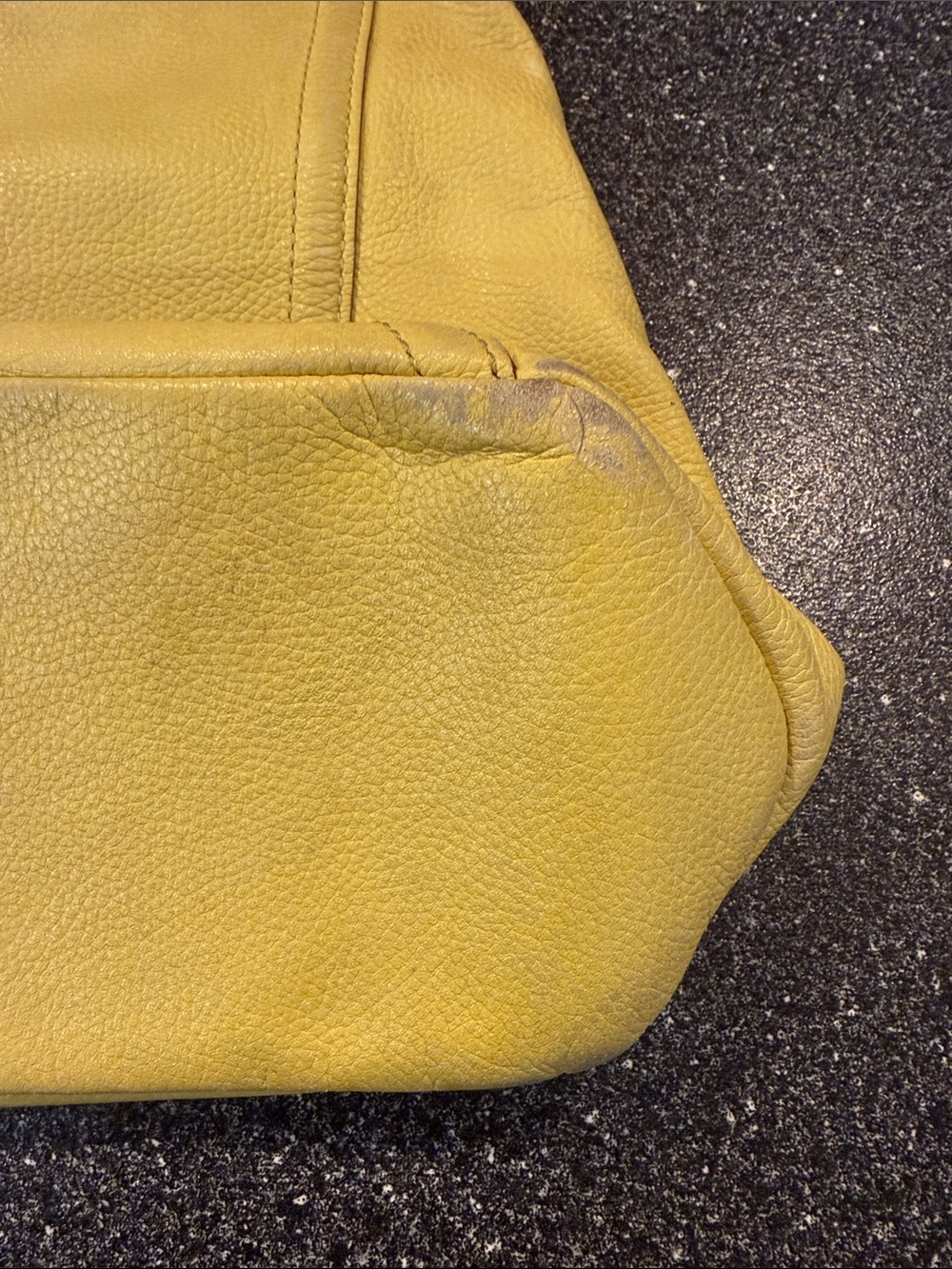 kate spade vibrant Yellow Pebbled Leather Shoulder Bag - Picture 8 of 12
